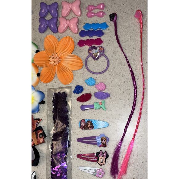 Little Girls Hair Accessory Lot, Bows Clips Bands & Barrettes, Fancy Fun Joy - Picture 5 of 12